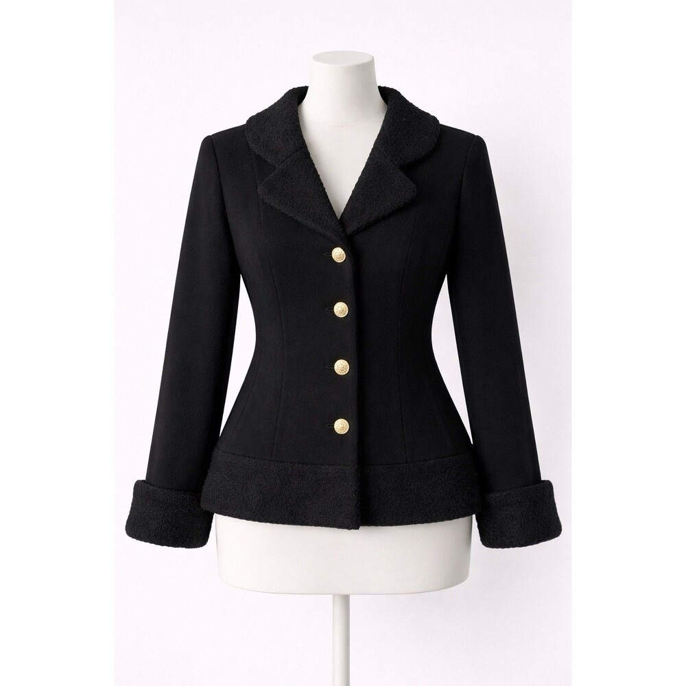 Vintage Chivalry Wool Jacket Made in USA Gold Crest Buttons Equestrian Style XS - Picture 14 of 14